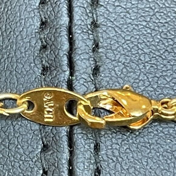 Vintage 1994 Mother & Child Baby Heart Pendant Necklace Gold Tone Signed 21” - Picture 5 of 6